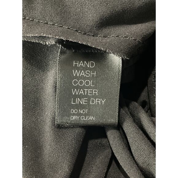 Norma Kamali 'Diana' Black Polyester One-Shoulder Ruched Stretch-Jersey Dress - Picture 5 of 6